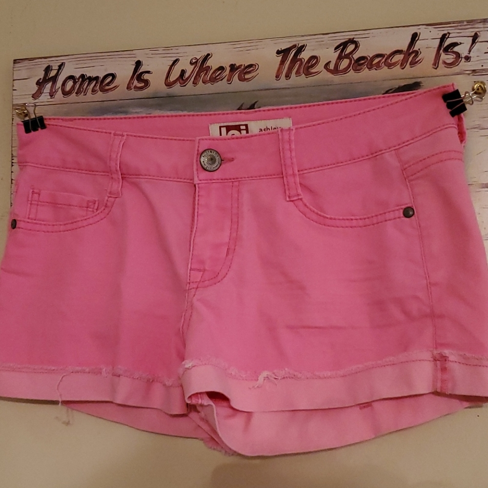 🤑Lei ashley low-rise pink shorts size 7